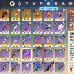 90LVL⭐Keqing(C2)🔥Hu Tao(C1)⭐Qiqi(C1)🔥Nahida⭐Kaedehara Kazuha🔥Zhongli⭐Diluc🔥Raiden Shogun⭐Klee🔥Ganyu⭐Mona🔥Yae Miko⭐Aloy💜EU💜4 |5 stars*  Weapons💜42 CHARA 1
